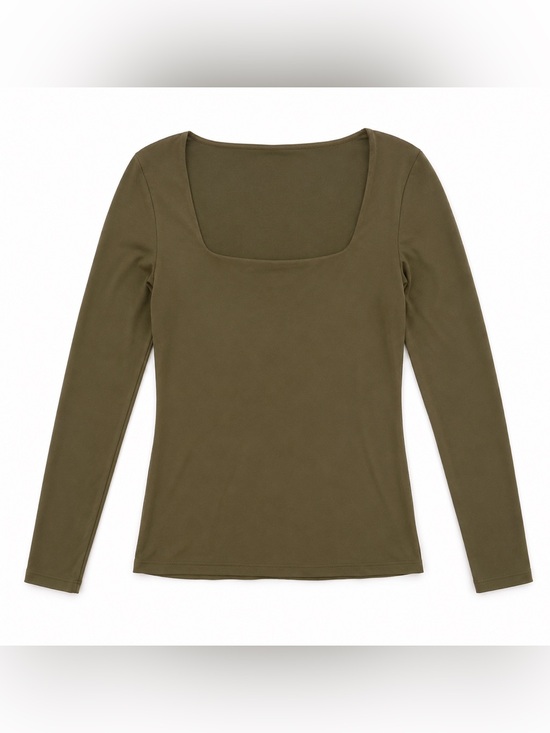 Tops - 🇺🇸Double layered olive green top